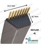 Courroie de tondeuse renforcée kevlar 4L320 - 12.7mm  | Allocourroies