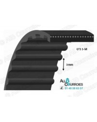 3M393-6GT3 Courroie simple dentée renforcée GT3 | Allocourroies.com
