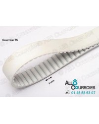 560T5-12 Courroie simple dentée T5 | Allocourroies.com