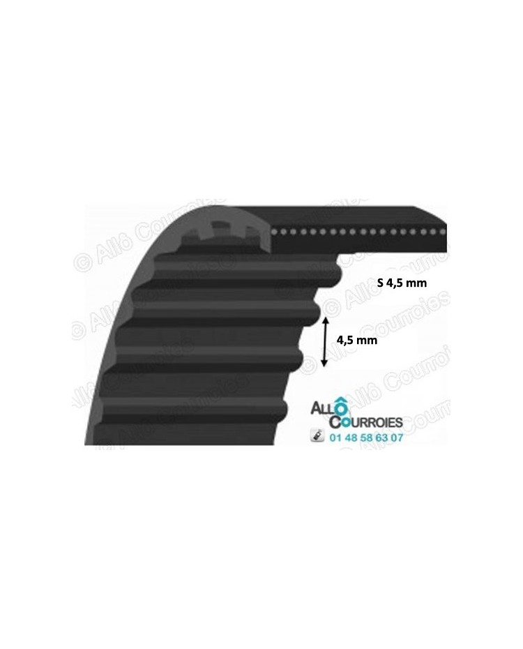 239-S4.5M-15 Courroie simple dentée Super Torque S4.5M | Allocourroies.com