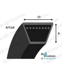 Courroie Trapézoidale Lisse A84 1/2 profil A 13x8mm - Allocourroies